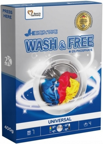 Порошок пральний Wash&Free Universal 400г