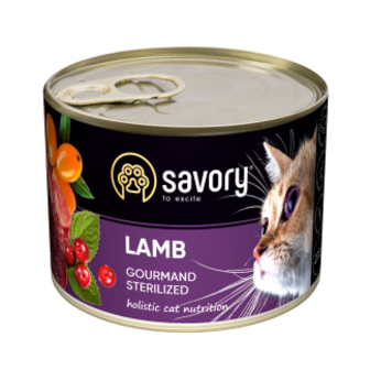 Корм Savory з ягням вологий для стерилізованих котів 200г