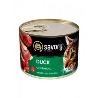 Корм Savory з качкою вологий для вибагливих котів 200г