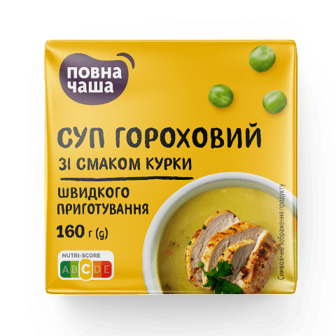 Суп Повна Чаша гороховий зі смаком курки 160г