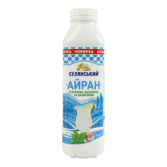 Айран Селянський огірок часник базилік 1,6% 420г