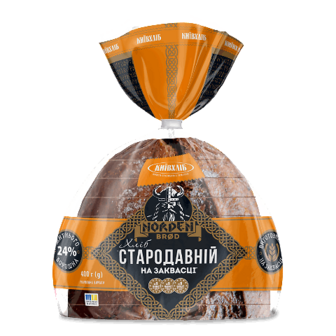 Хліб Київхліб Стародавній на заквасці нарізаний 400г