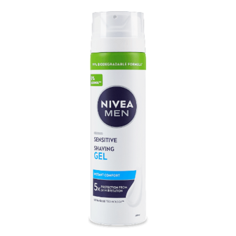 Гель для гоління Nivea Men Instant Comfort Sensitive 200мл