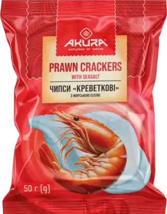 Чипси Akura Креветкові з морською сіллю 50 г