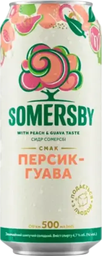 Сидр Somersby Персик та Гуава 500 мл