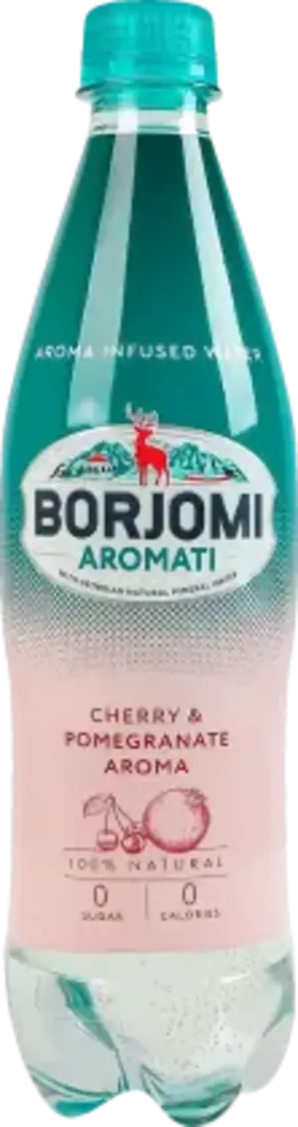 Напій Borjomi Aromati безалкогольний сильногазований з ароматом вишні та гранату 500 мл
