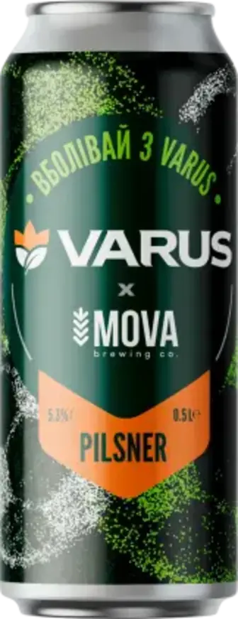 Пиво Mova Pilsner вболівай з Varus х Моvа 500 мл