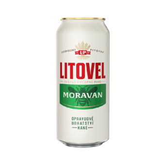 Пиво 0,5 л Litovel Moravan світле фільтроване пастеризоване 4,6% ж/б Чехія 