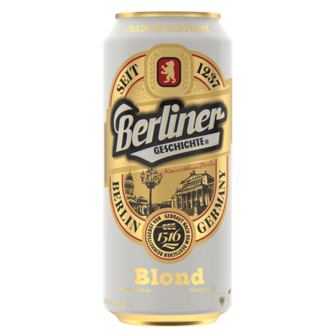Пиво 0,5 л Berliner Geschichte Blond світле пшеничне нефільтроване 5,2% об ж/б Німеччина 