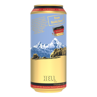 Пиво 0,5 л NoAd.Beer Hell світле фільтроване пастеризоване 4,1% об ж/б Німеччина 