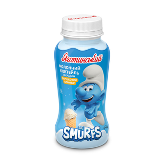 Молочний коктейль 185 г Яготинський the Smurfs Вершковий пломбір 2,5% п/бут 