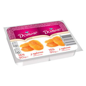 Сирок 2х90 г Дольче з курагою 15% еколін 