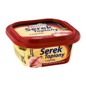 Сир плавлений Mlekpol з шинкою 27% 100 г (5900820000844)