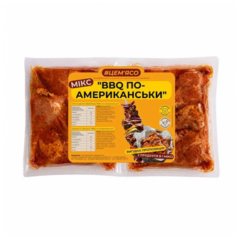 Мікс ЦеМ'ясо шашлик зі свинини American BBQ + Стегно курчати-бройлера American BBQ охолоджений ваговий