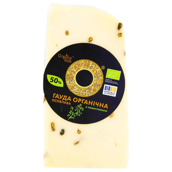 Сир Organic Milk Гауда особливий з пажитником 50% 130 г (4820178811729)
