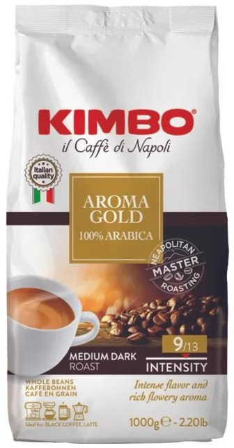 Кава Kimbo Aroma Gold 100% Arabica в зернах 1 кг (8002200102180)
