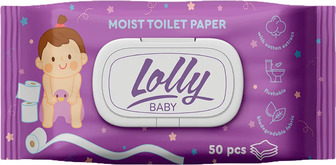 Дитячий вологий туалетний папір Lolly Baby 50 аркушів (4820174981310)