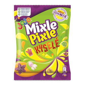 Цукерки Jojo Mixle Pixle Sour желейні з фруктовими смаками 80 г (8593893747777)