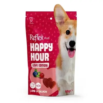 Ласощі для собак Reflex Plus Happy Hour Love Edition 60 г - ягня та лосось