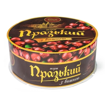 Торт 450г КБКК Празький з вишнею 