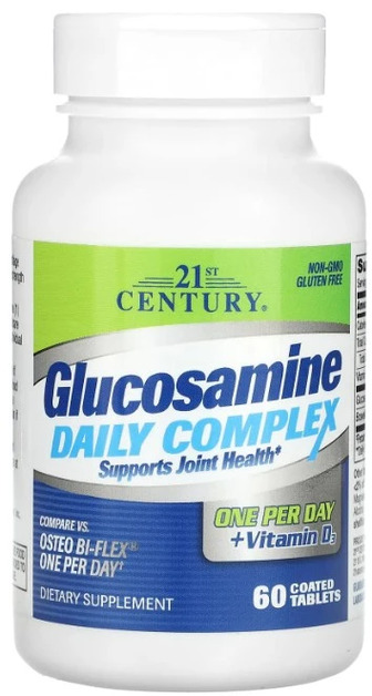 Глюкозамін, Glucosamine Daily Complex, 21st Century, 60 таблеток в оболонці