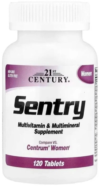 Мультивітаміни та мультимінерали для жінок, Sentry Women, Multivitamin & Multimineral Supplement, 21st Century, 120 таблеток