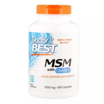 Метилсульфонілметан MSM with OptiMSM Doctor's Best 1000 мг 180 капсул
