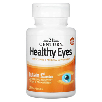 Лютеїн та зеаксантин, Lutein & Zeaxanthin, 21st Century Health Care, 60 капсул