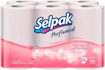 Папір туалетний Selpak Perfumed Powder Scented 3-х шаровий 12 шт