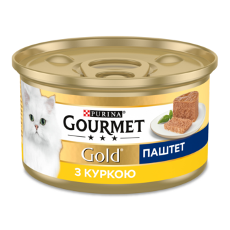 Корм д/котів Мус курка 85г ж/б Гурме