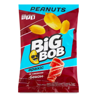 Арахіс Big Bob смажений зі смаком бекону (120г)
