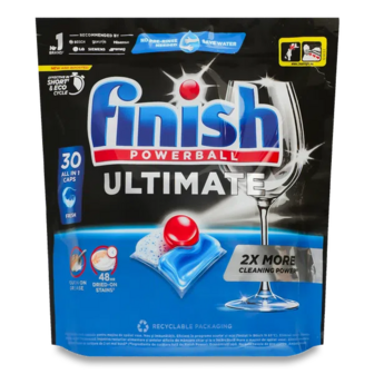 Капсули для посудомийних машин Finish UItimate All in 1 (30шт)