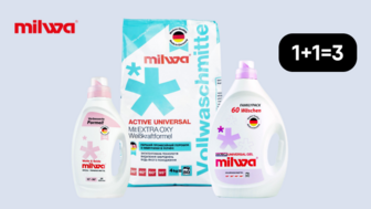 1+1=3 купуй три за ціною двох! Побутова хімія Milwa