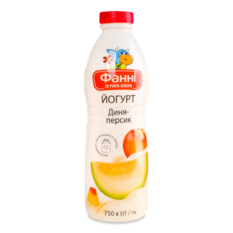 Йогурт диня-персик 1% ТМ Фанні, 750г