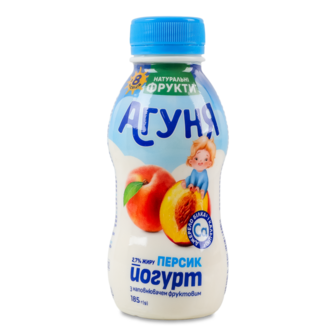 Йогурт персик 2,7% ТМ Агуня, 185г