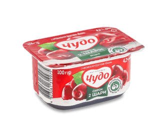 Сирок «Чудо» збитий з вишнею 4,2% (100г)