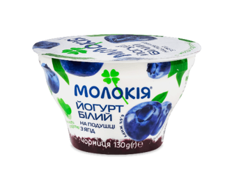 Йогурт Молокія Білий чорниця на подушці з ягід 6,6% (130г)