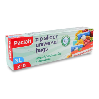 Пакети Paclan з замком-застібкою 3 л (10шт)