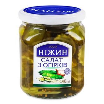 Салат Ніжин з огірків пастеризований с/б (480г)