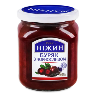 Салат Ніжин Буряк з чорносливом пастеризований c/б (460г)
