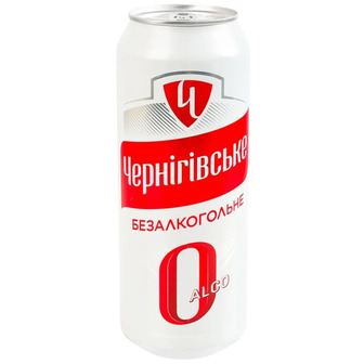 Пиво Чернігівське Безалкогольне світле фільтроване 0.5% 0.5 л (4820034927694)