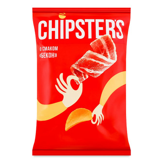 Чипси Chipster's Бекон картопляні 60 г (4823127301531)