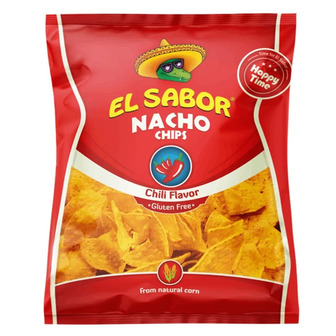 Чипси начос El Sabor зі смаком чілі 100 г (5202175001034)