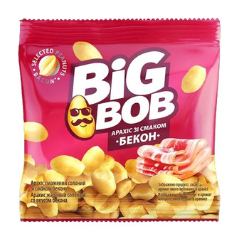 Арахіс Big Bob смажений солоний зі смаком бекону 30 г