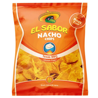 Чипси El Sabor Начос зі смаком барбекю 100г