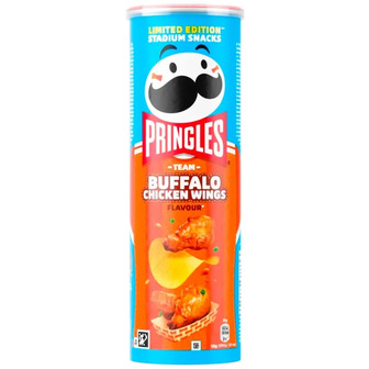 Чипси картопляні Pringles Buffalo Chicken Wings зі смаком курячих крилець баффало 165 г (5053990188765)