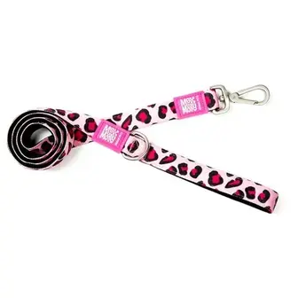 Max Molly Short Leash Рожевий леопард повідець для собак 1,2 м х 2 см - різнокольоровий