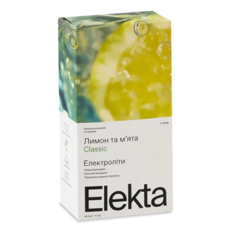 Напій розчинний Elekta Classic з електролітами, лимоном та м'ятою (7*5г)