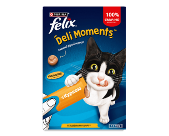 Корм для котів Felix Deli Moments з куркою (4*10г)