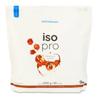 Дієтична добавка Nutriversum ISO PRO Ізолят сироваткового білка зі смаком шоколаду (1кг)